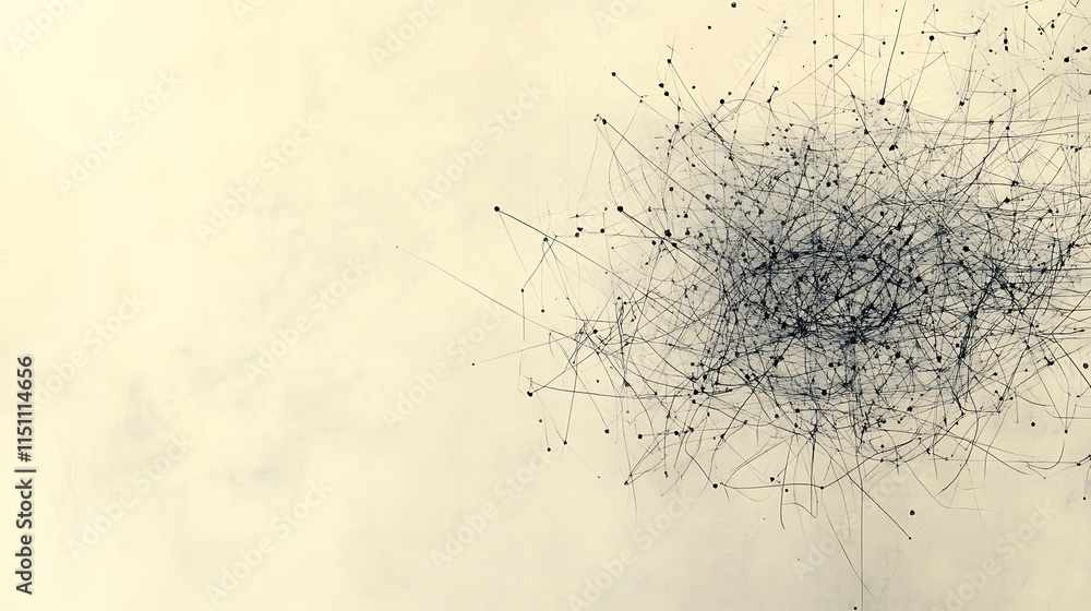 Poster Abstract network with thin lines.