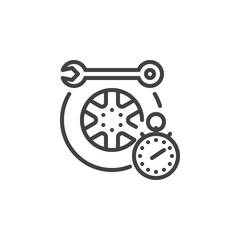 Fototapeta premium Pit Stop line icon