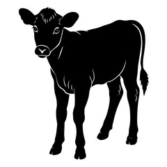 Calf Silhouette vector illustration