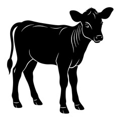 Calf Silhouette vector illustration