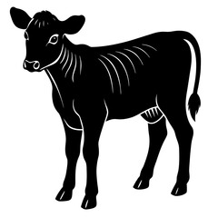 Calf Silhouette vector illustration