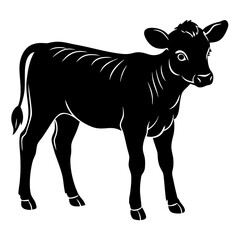 Calf Silhouette vector illustration