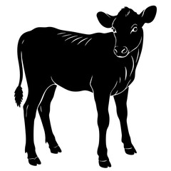 Calf Silhouette vector illustration