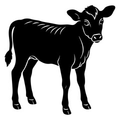 Calf Silhouette vector illustration