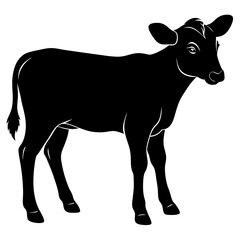 Calf Silhouette vector illustration