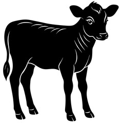 Calf Silhouette vector illustration