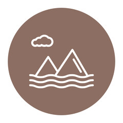 Lakes icon vector image. Can be used for Natural Resources.