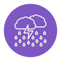 Monsoon Cloud Burst icon vector image. Can be used for Monsoon.