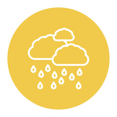Monsoon Cloud icon vector image. Can be used for Monsoon.