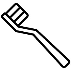 Toothbrush icon, Black And White Outline Icon Symbol