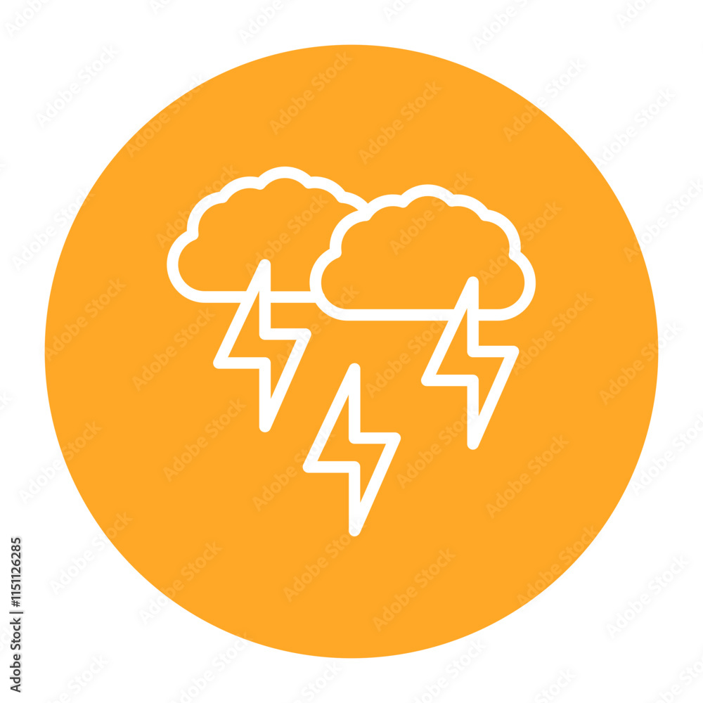 Poster monsoon lightning icon vector image. can be used for monsoon.