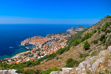 Obraz premium スルジ山から眺めるドゥブロブニクの超絶景