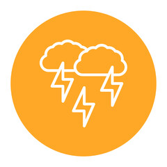 Monsoon Lightning icon vector image. Can be used for Monsoon.