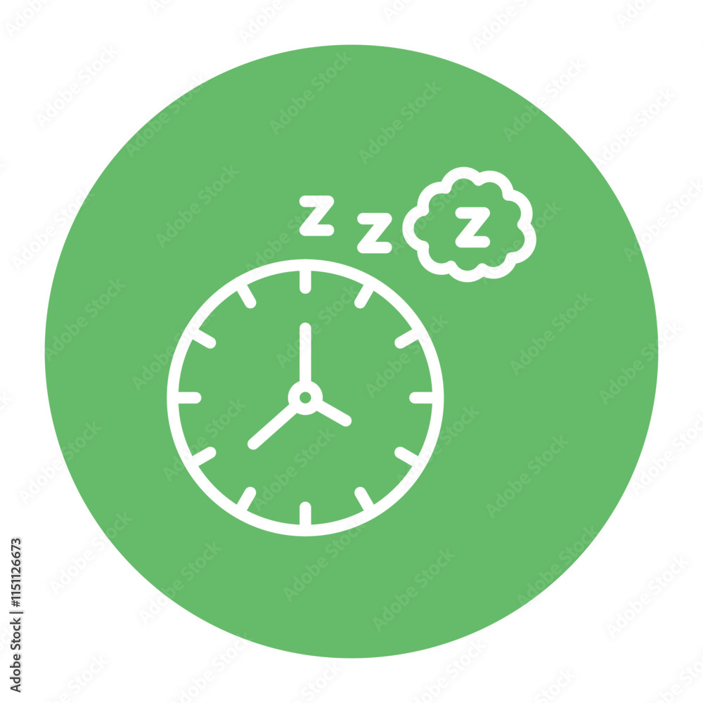 Poster nap time icon vector image. can be used for time to sleep.