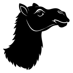 Camel Head Silhouette vector illustration