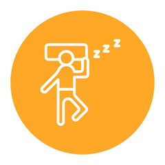 Sleeping Position icon vector image. Can be used for Time to Sleep.