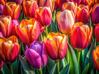 Fototapeta premium Tulips Wallpaper Design Rule of Thirds AI Art