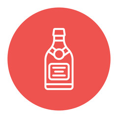 Champagne Bottle icon vector image. Can be used for Nightclub.