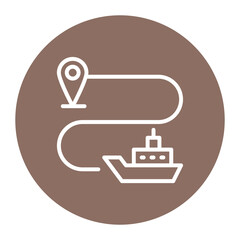 Fototapeta premium Shipping Lane icon vector image. Can be used for Harbour.