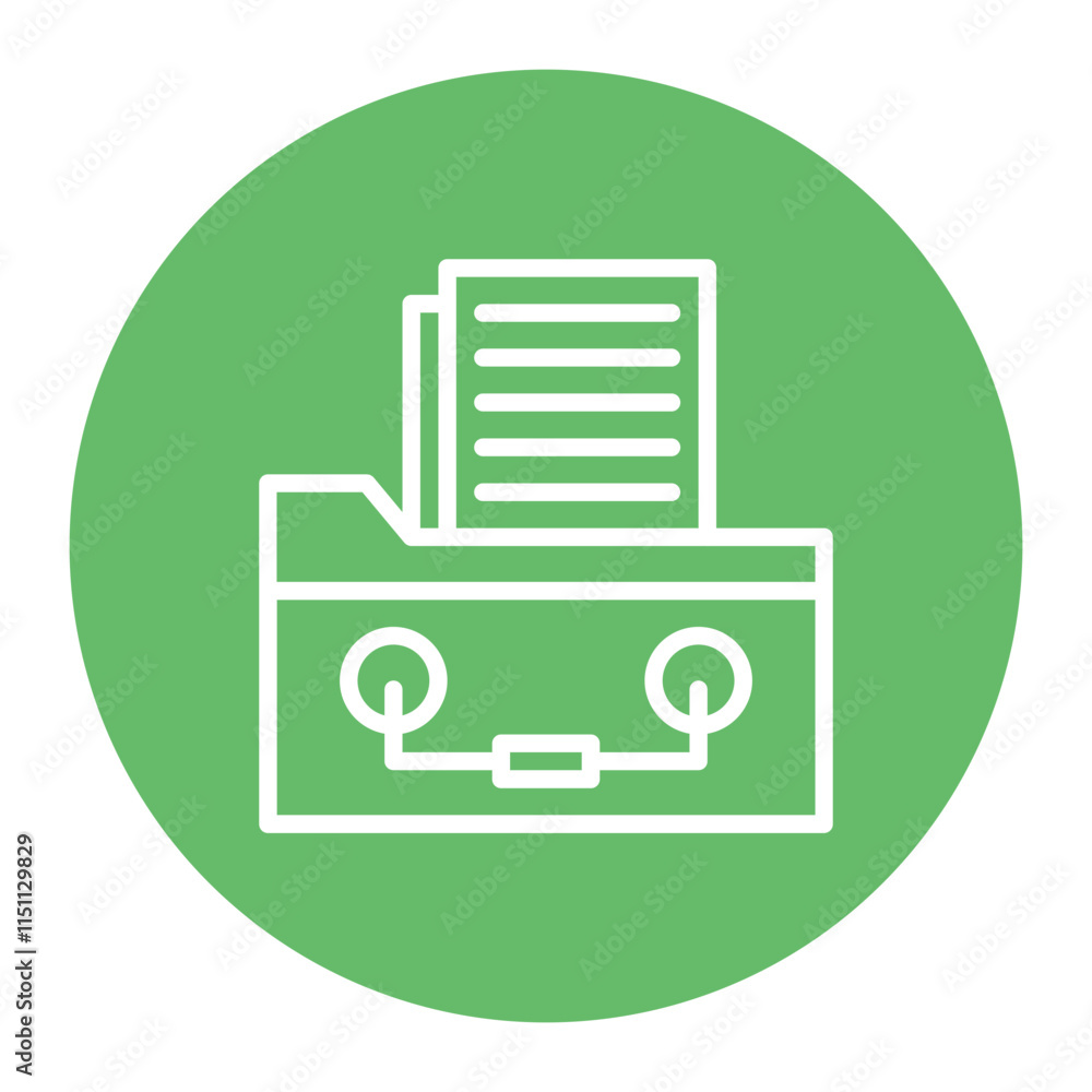 Poster data archive icon vector image. can be used for data storage.