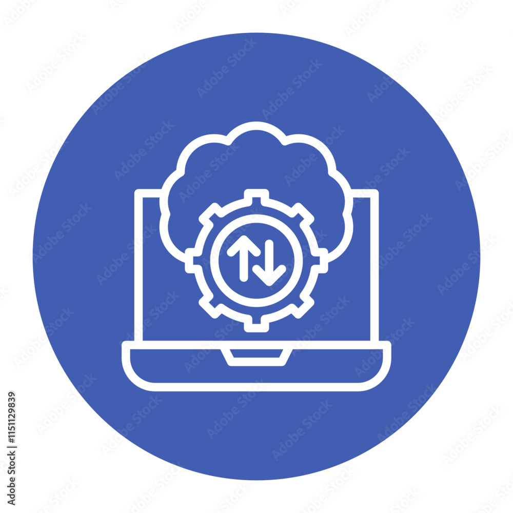 Poster data migration icon vector image. can be used for data storage.