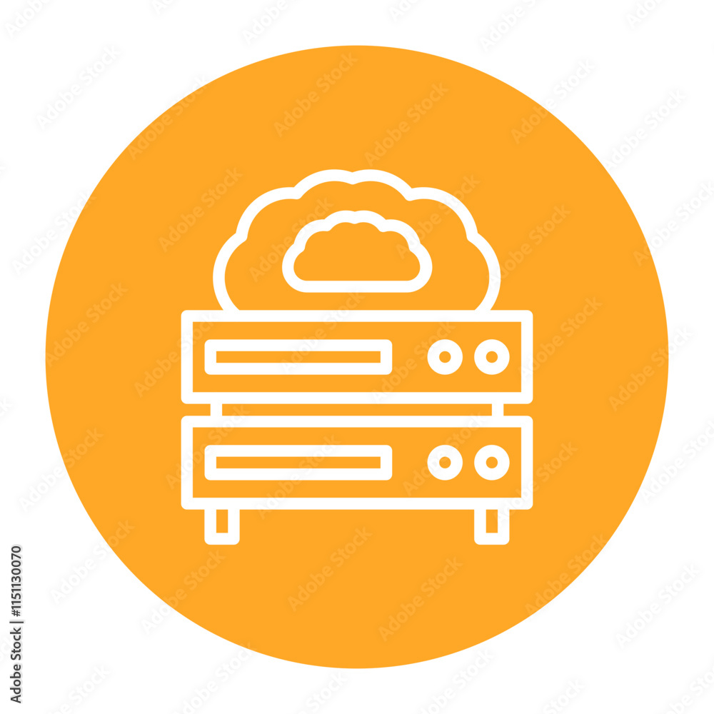 Poster storage device icon vector image. can be used for data storage.