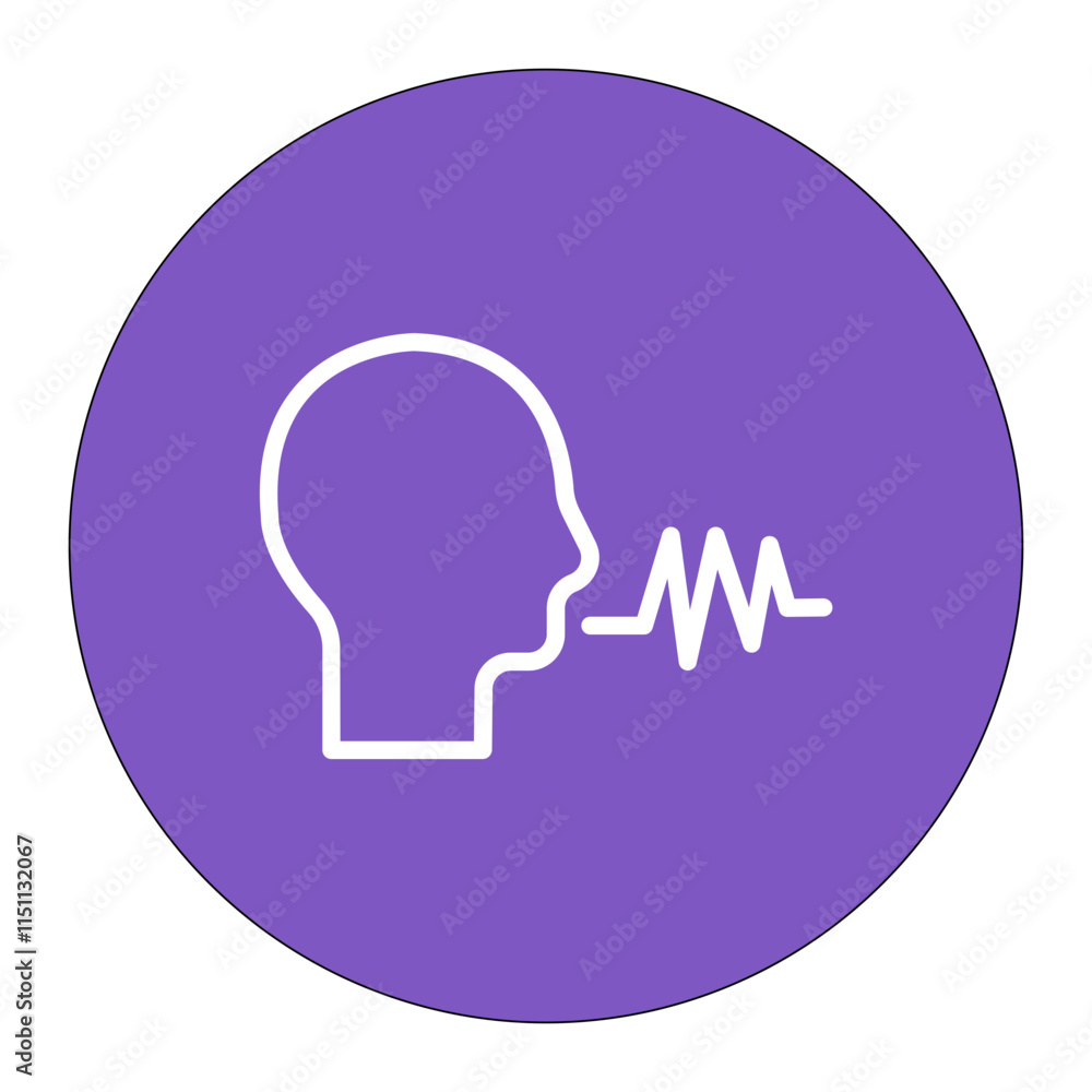 Poster voice analysis icon vector image. can be used for voice recognition.