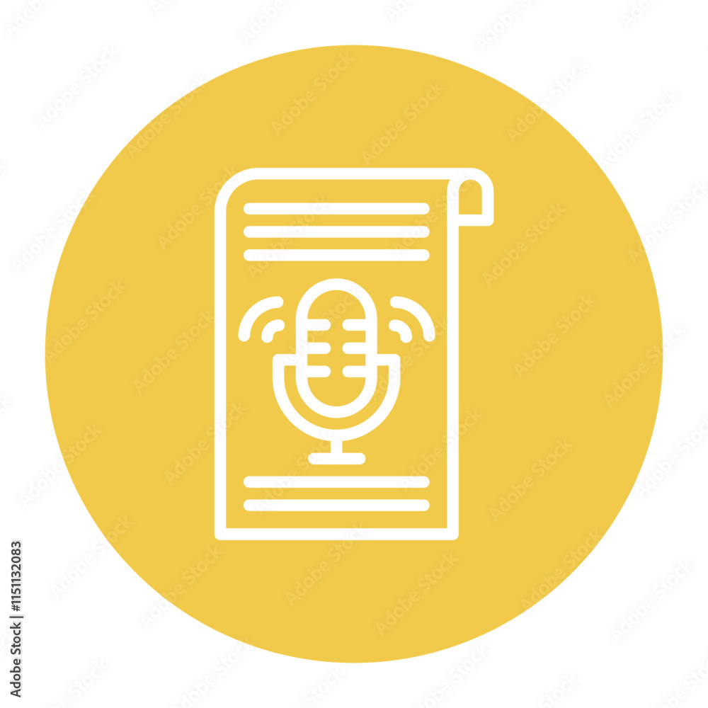 Poster voice command history icon vector image. can be used for voice recognition.