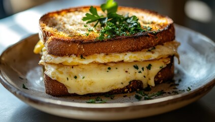 Cheese and Omelet Sandwich