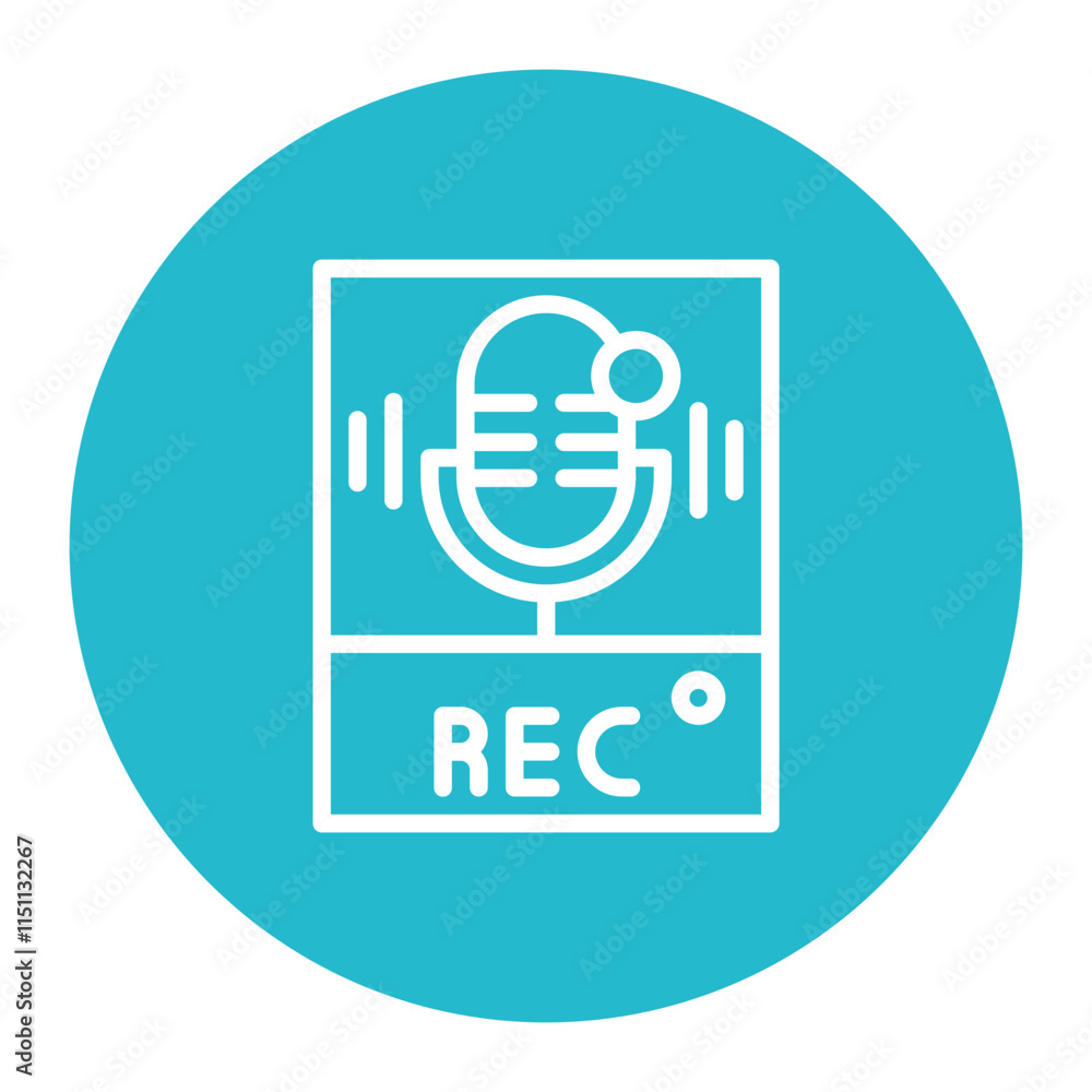 Poster voice log icon vector image. can be used for voice recognition.