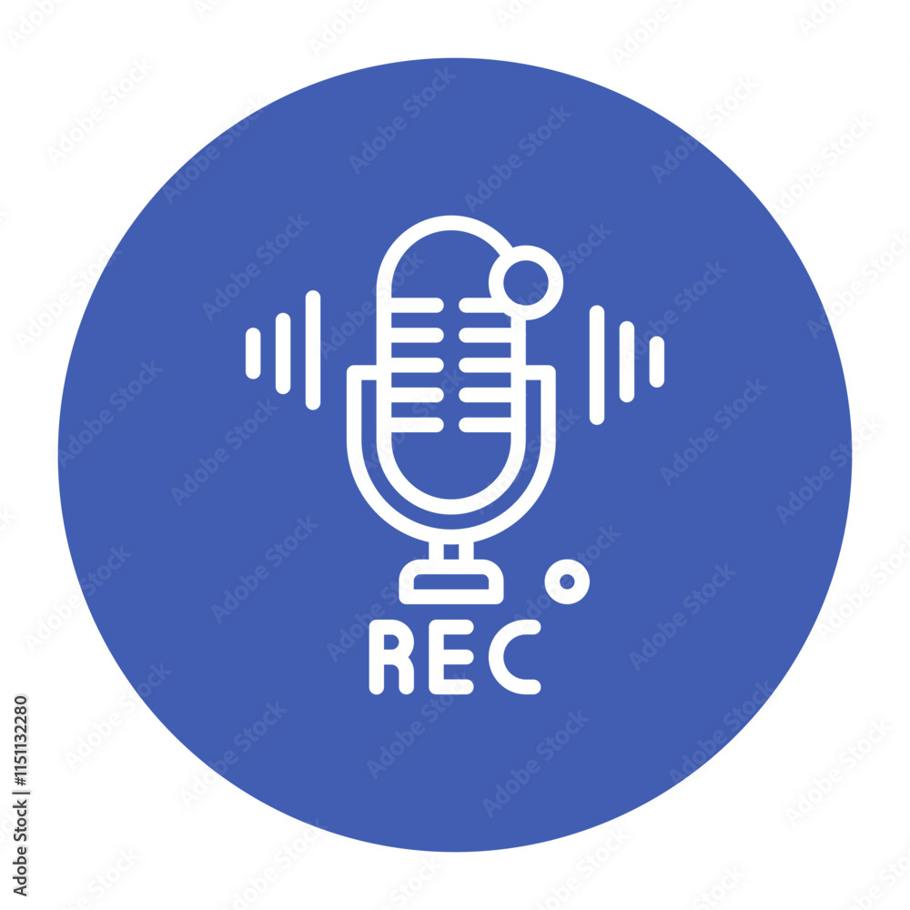 Aufkleber voice recorder icon vector image. can be used for voice recognition.