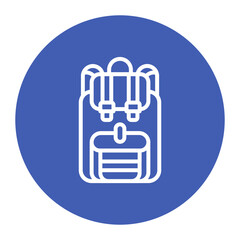 Backpack icon vector image. Can be used for Travel Packaging.