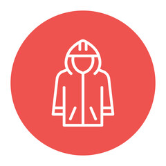 Raincoat icon vector image. Can be used for Travel Packaging.