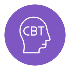 Cognitive Behavioral Therapy icon vector image. Can be used for Psychiatry.