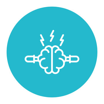 Electroconvulsive Therapy icon vector image. Can be used for Psychiatry.