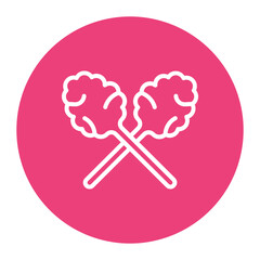 Cotton Candy icon vector image. Can be used for Icecream Shop.