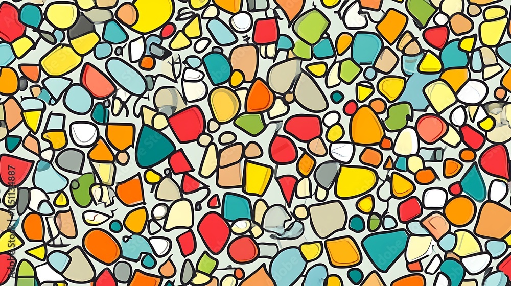 Poster colorful pebble pattern background.