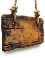 Hanging wooden sign with rustic charm, creative home improvement advertising template, graphic asset for National Craft Month