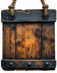 Weathered wood sign mockup for home decor, empty space for personalized messages, graphic asset for National DIY Day