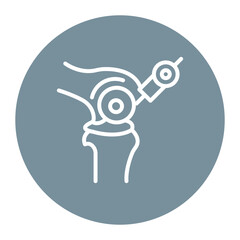 Arthroscopy icon vector image. Can be used for Orthopedics.