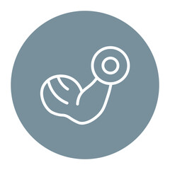 Bicep Curl icon vector image. Can be used for Weightlifting.