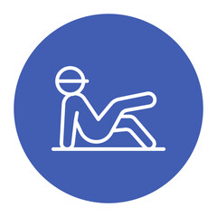 Leg Curl icon vector image. Can be used for Weightlifting.