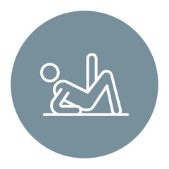 Leg Extension icon vector image. Can be used for Weightlifting.