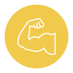 Muscle Flex icon vector image. Can be used for Weightlifting.