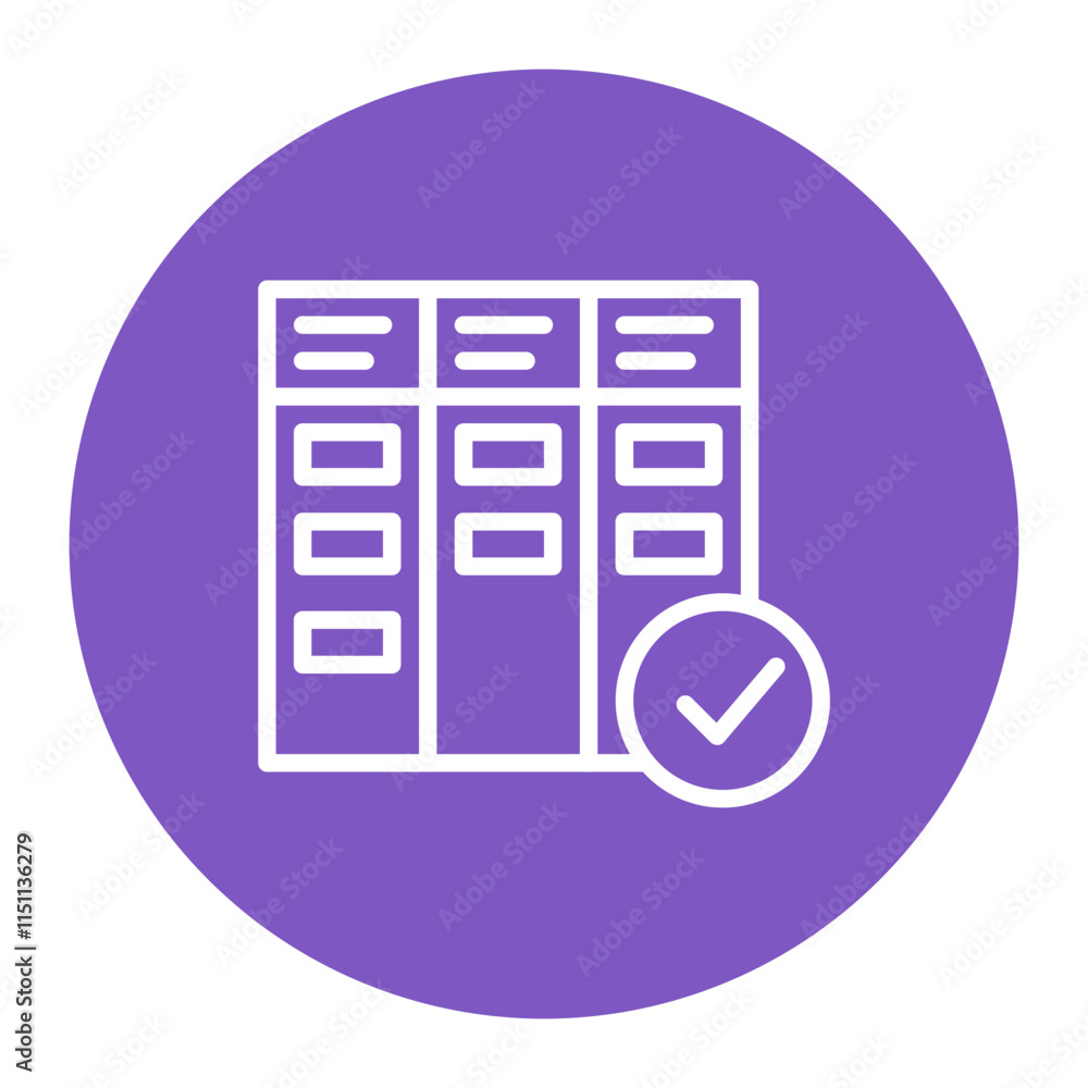 Poster kanban board icon vector image. can be used for scrum development.