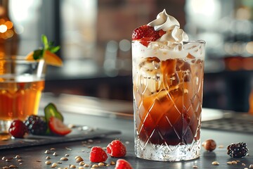 cocktail with strawberry