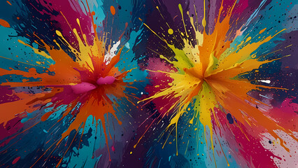 abstract background featuring vibrant acrylic splash effects