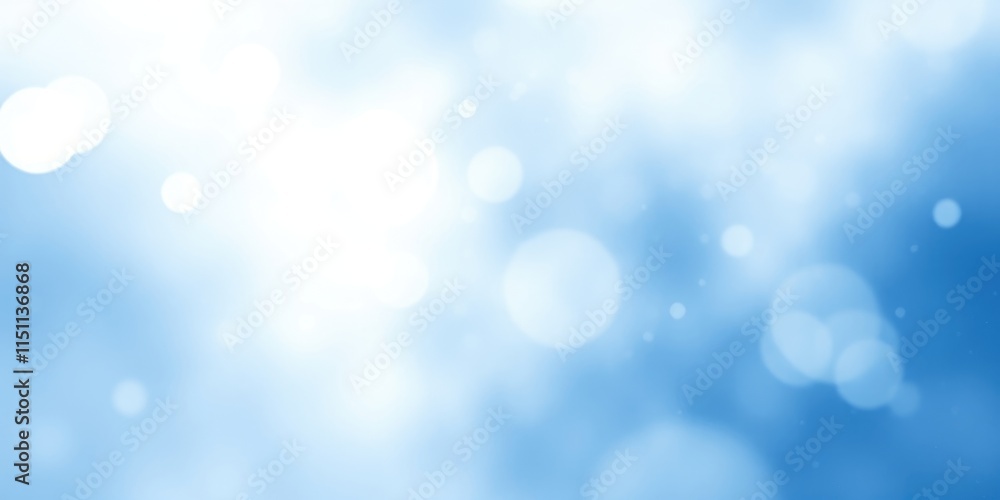 Poster this winter backdrop features a soft blue hue with gentle bokeh effects, creating a calming and sere