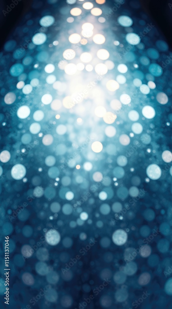 Aufkleber delicate bokeh lights sparkle in a winter backdrop, creating an enchanting ambiance of soft blues an