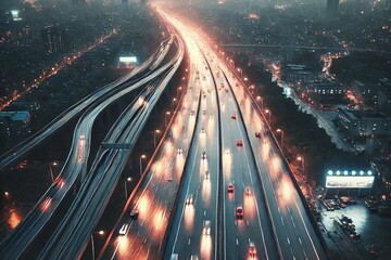 Obraz premium traffic at night